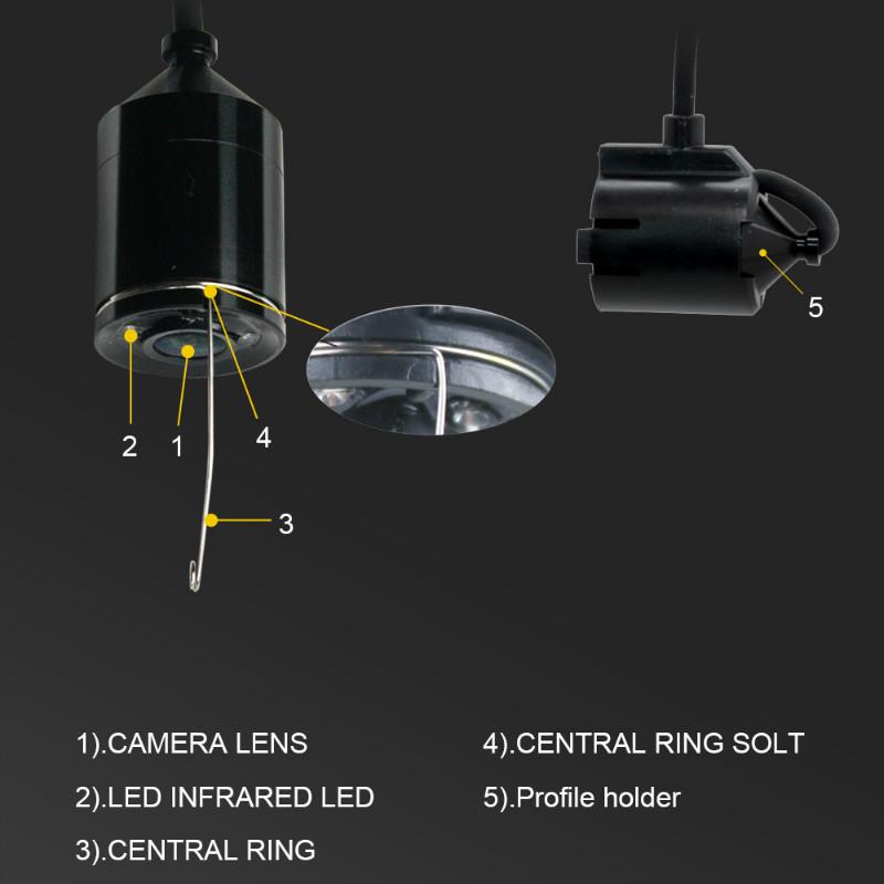 Водонепроницаемая камера для рыбалки с функцией ночного виденья с углом обзора в 120 градусов