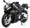 1/12 BMW S1000 Motorcycle Toy,Collector Motorcycle Modle with Display Stand and Helmet Keychain,Toy Motorcycles for 3-9 Year Old Boys Black
