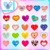 50 шт. Блестящие Милые Наклейки в Форме Сердечек - Кавайные Дудл Наклейки для Дневника, Скейтборда, DIY Крафта