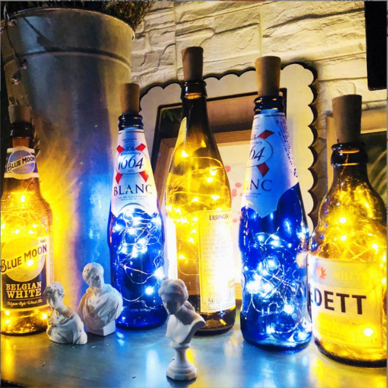 Красочные уличные водонепроницаемые светодиодные солнечные светильники для бутылок - идеально подходят для праздничных баров, создания атмосферы и декоративной гирлянды.