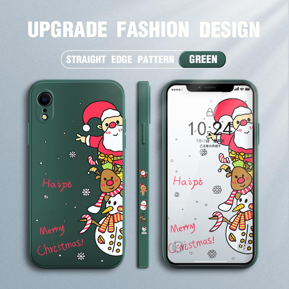 Рождественский чехол с рисунком мультфильма для Redmi Xiaomi POCO Note 10 Pro 9 9A 9T 10C 8 7 11 Lite 5G X3 M3 с квадратным краем, мягкие защитные чехлы для полной камеры