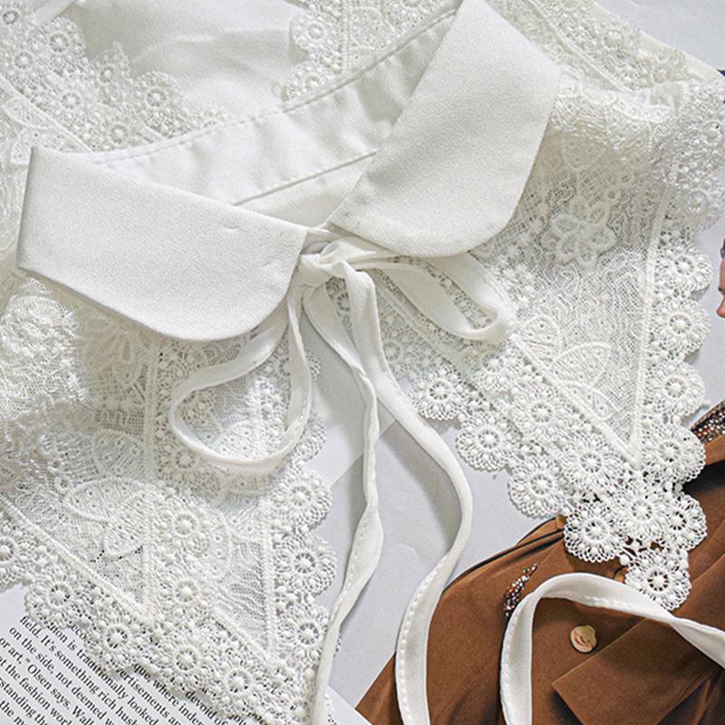 Female Cloud Shoulder Ming System False Collar Small Shawl\t Lace Shawl Peplum Openwork Collar Girl'S Accessory Hanfu