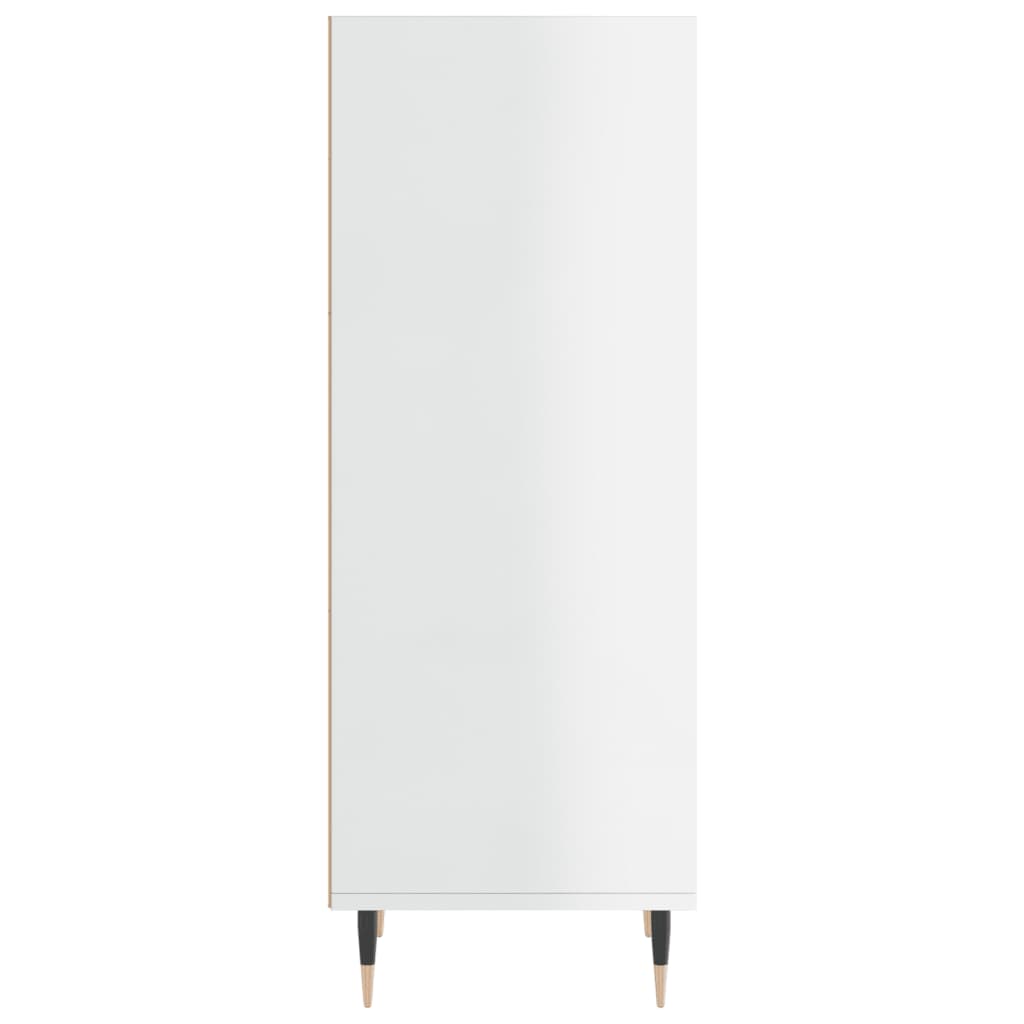 Sideboard High Gloss White 34.5 x 32.5 x 90 cm Engineered Wood