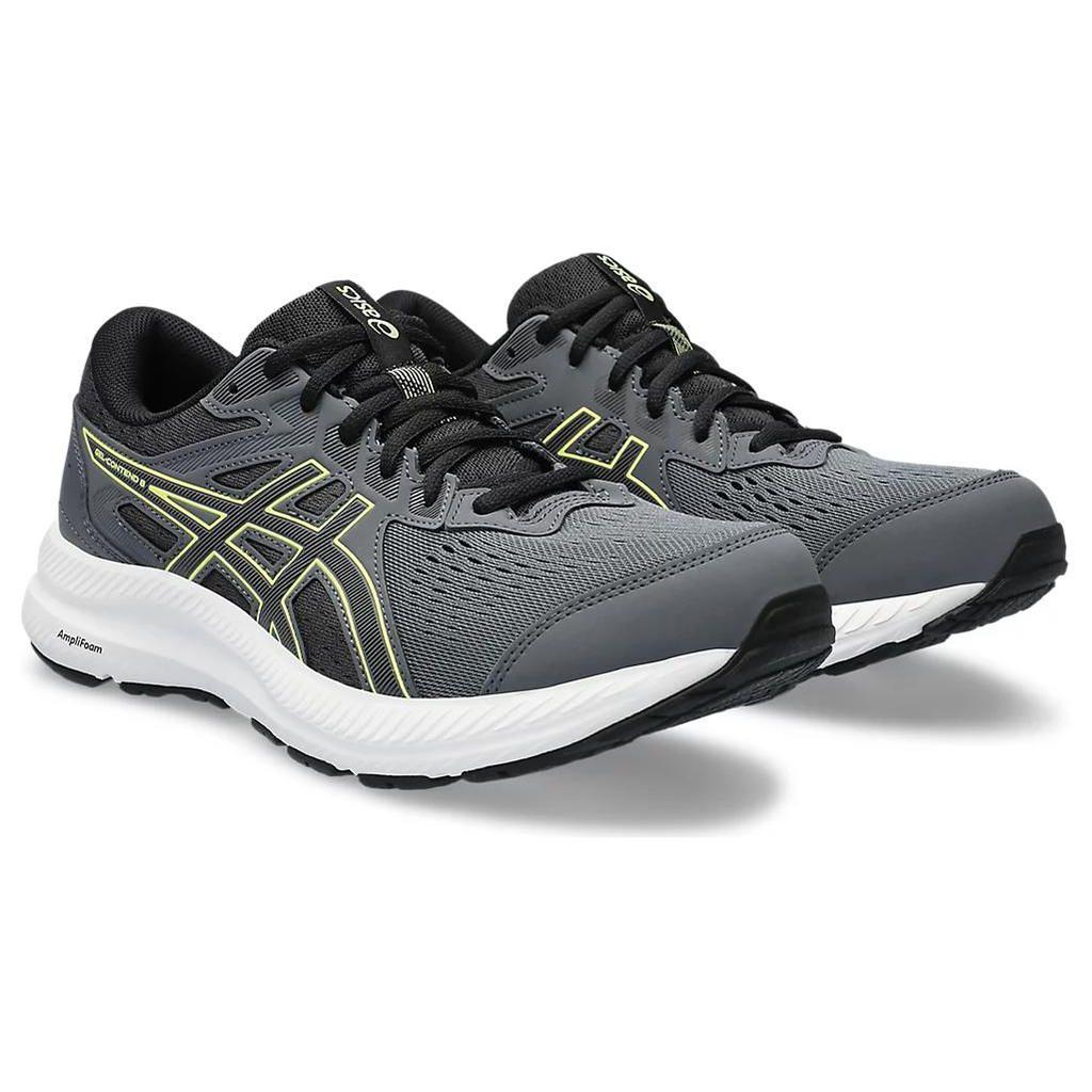 Asics Gel-Contend 8 Удобные Амортизирующие Прочные Кроссовки с Низким Верхом для Бега Мужские кроссовки Черно-Серые 1011B492-026