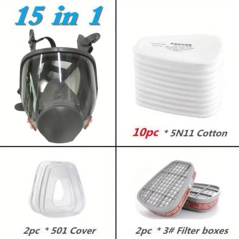 6800 Gas Mask Full Face Respirator] Paint Mask for Painting, Machine Polishing, Welding and Other Work Protection, Gas Mask