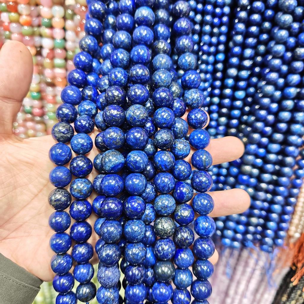 Серия «Синий» Бусины из натурального камня Аквамарин и Голубой кружевной агат для изготовления украшений своими руками