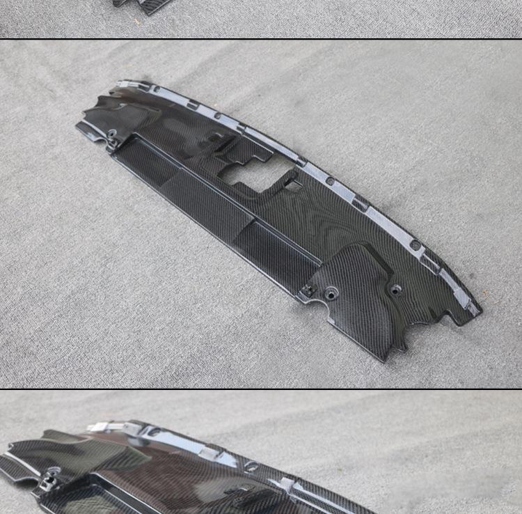 Carbon Fiber Radiator Cover & Hood Latch Guard for 2018-2023 Ford Mustang