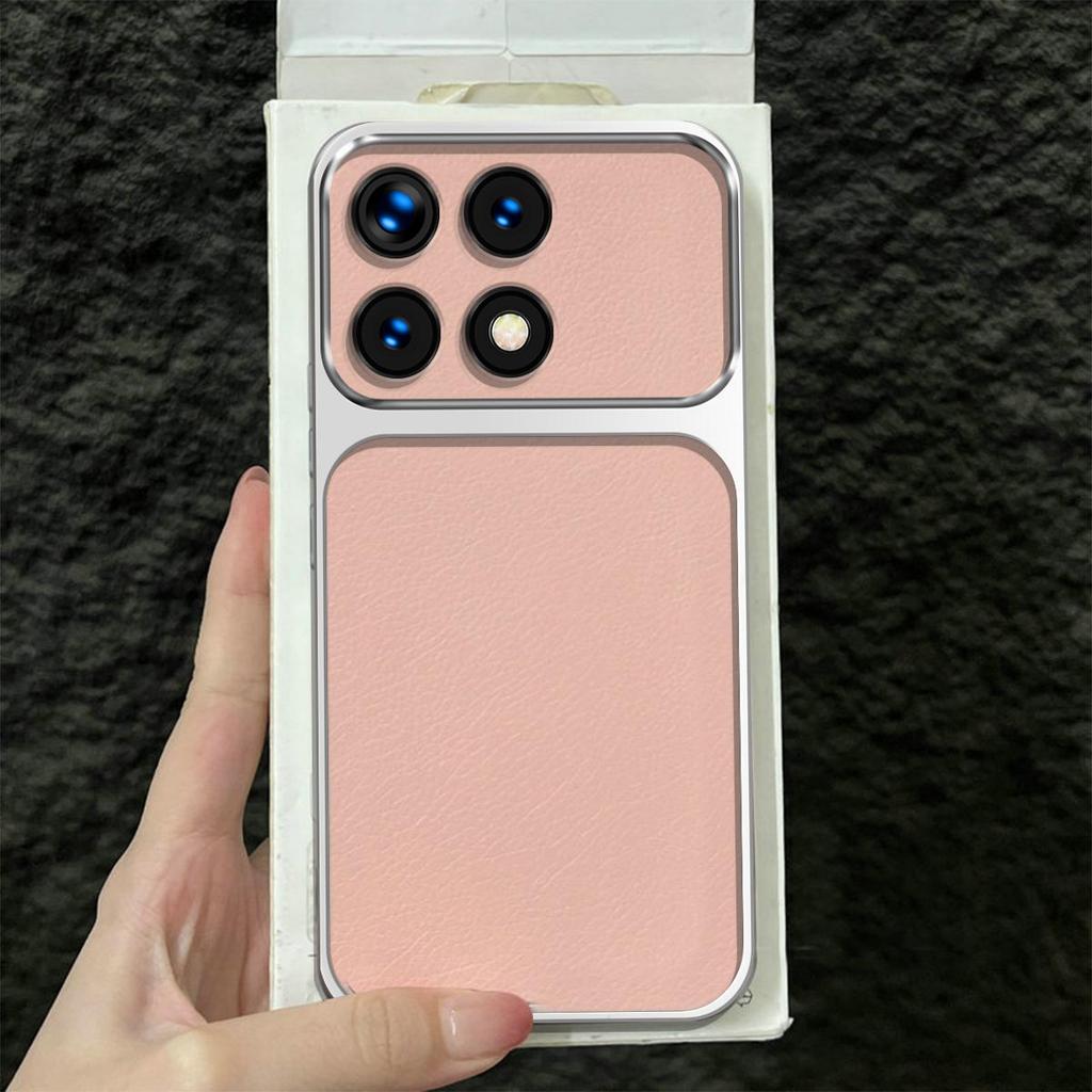 Премиальный кожаный чехол Executive для Xiaomi POCO X6 Pro 5G с большим окном и защитой объектива