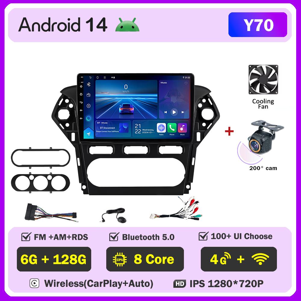 Для Ford Mondeo 4 mk4 2010-2014 автомобильный радиоплеер Car Carplay экран Autoradio Mirror Link автомобильные интеллектуальные системы сенсорный экран