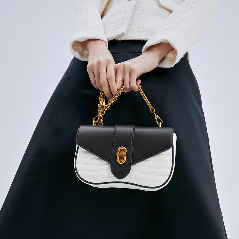 Charles & Keith Metal Buckle Chain Versatile PU Fabric Small CK Bag Shoulder Bag Women bags CK2-80151129