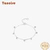 Tancise 925 Sterling Silver Bracelet Jewelry Geometric Bead Chain Link Bracelets Fashion Fine Wedding Gift for Girlfriend Women