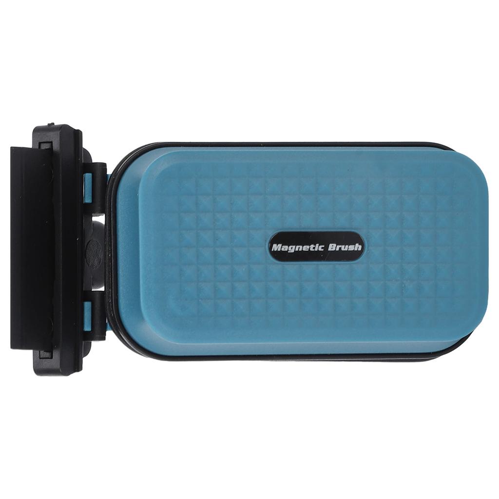 Magnetic Fish Tank Brush Strong Suction Suspended Magnetic Aquarium Cleaner Brush with Algae Scraper for Fish Tank