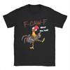 Смешная футболка для мужчин F-Caw-F Chicken FCAWF Chicken Vintage с коротким рукавом и круглым вырезом 100% хлопок Идея подарка Одежда
