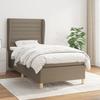 3128585 vidaXL Divan Bed with Mattress Taupe 100x200 Cm Fabric