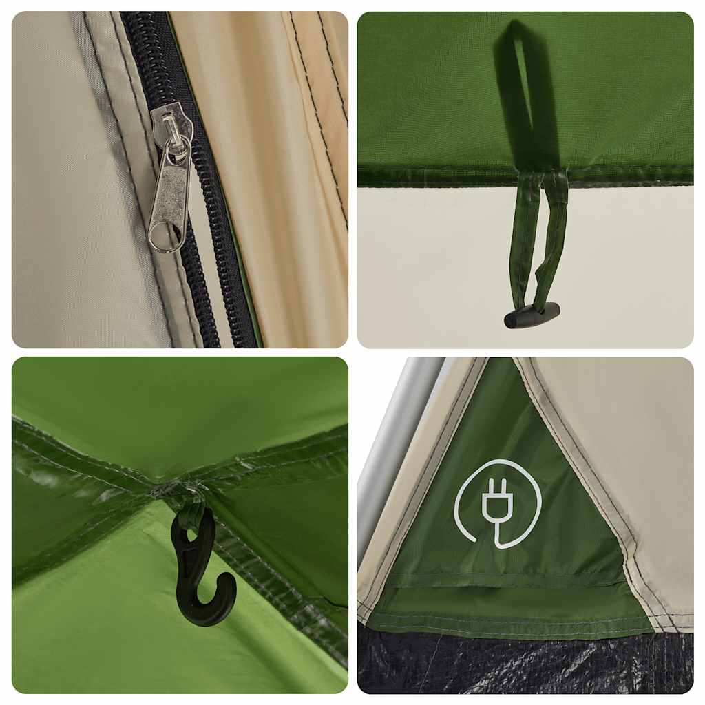 Dome Family Tent for 6 Persons Green Quick Release