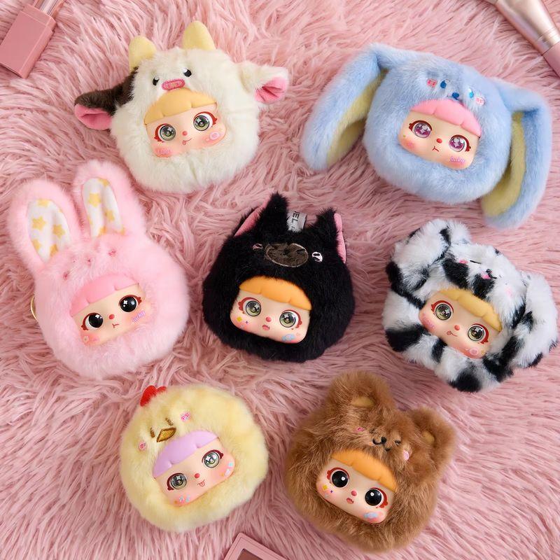 Новая серия косметических зеркал Samuel Kitten Плюшевая слепая коробка Мультяшный подвеска-брелок для рюкзака Пушистый Портативный Полезный Ежедневный Косметические подарки