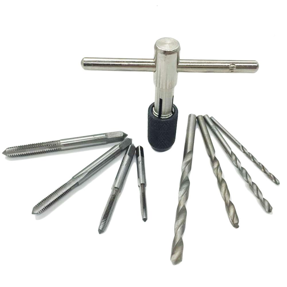 9PCS Exquisite Screw Tap Drill Bit Practical Tools Set