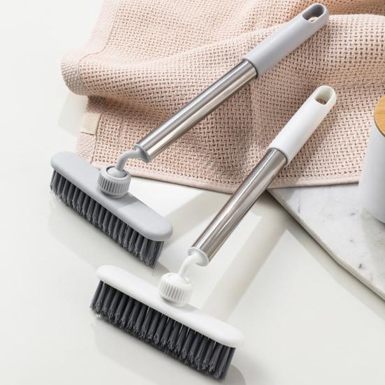 Crevice Brush with Extended Handle Universal Rotation Design V-Shaped Dense Bristles Stubborn Stain Remover Brush