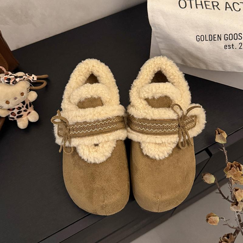 Женские мягкие эластичные зимние меховые ботинки на толстой подошве, теплые, с холодозащитной подкладкой, нескользящие, износостойкие, повседневные спортивные хлопковые ботинки