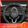 2025 Горячая 38см Карбоновое Волокно Кожа Рулевого Колеса Чехол Для Mazda 2 3 CX5 CX30 CX8 CX3 Mazda2 6 5 CX9 BT50 Авто Аксессуары