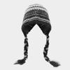 Thickened Pompom Beanie Cap Lined Braid Beanie Hat Fashion Knitted Winter Hat  Winter