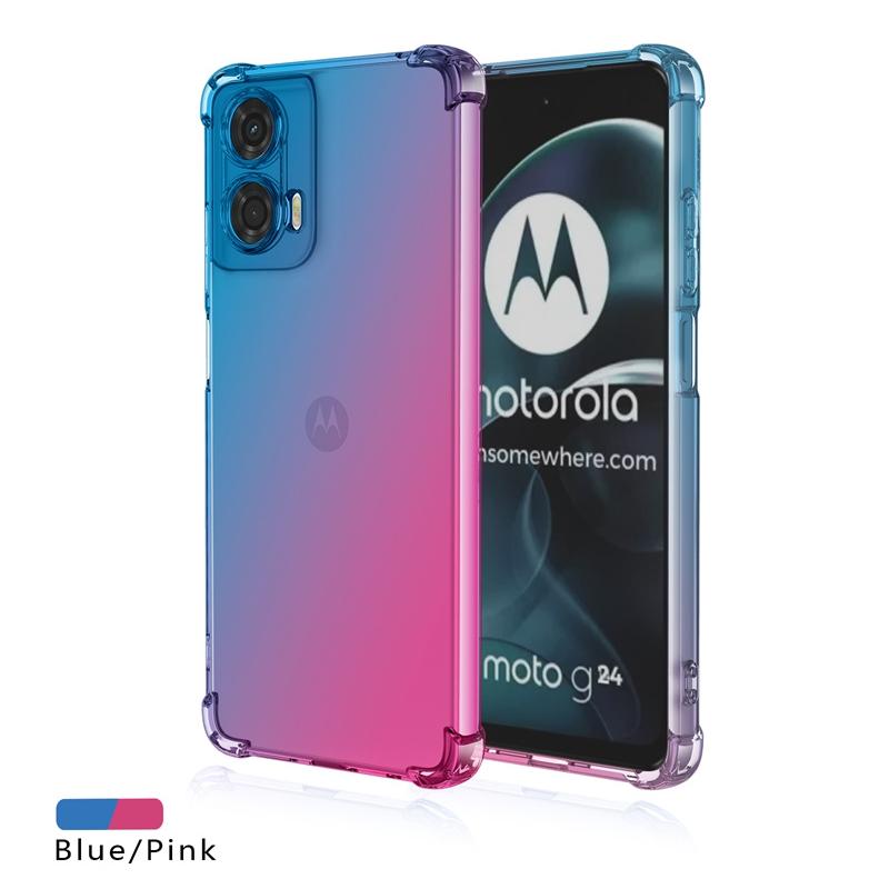 Shockproof Gradient TPU Case for Motorola Moto G8 G3 G G7 G G0 G1 G04 G04S G24 Power G34 Protective Cover Funda Coque