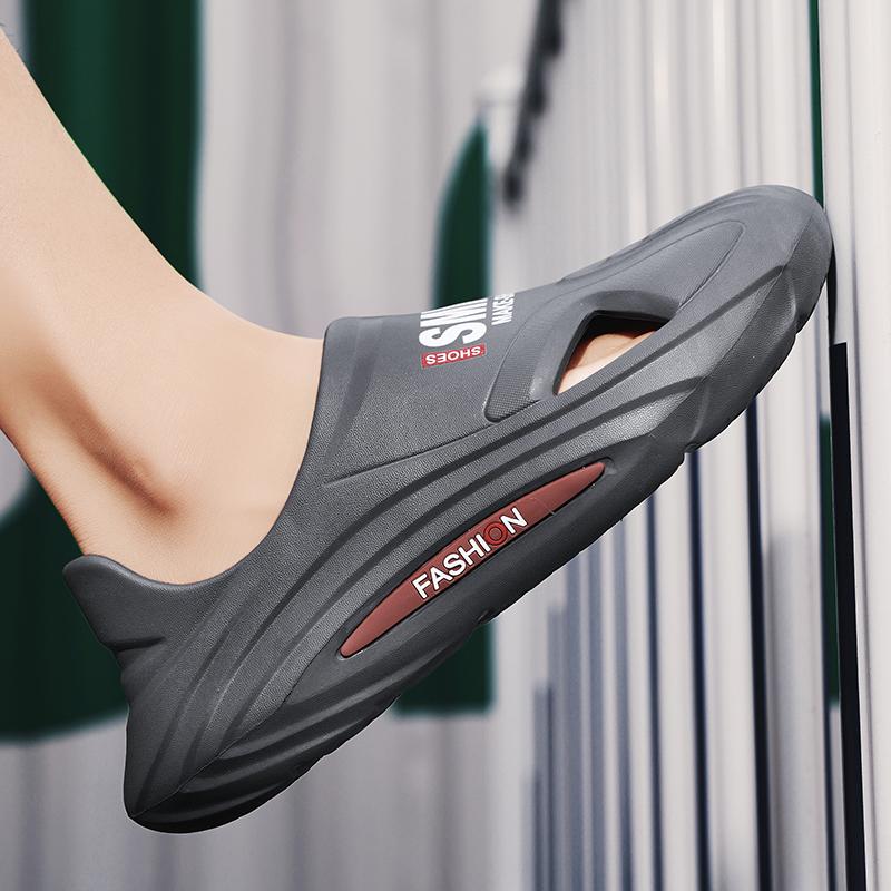 Новые летние пляжные туфли для пар, мужские туфли с отверстиями, сандалии легкие и мягкие, большие размеры