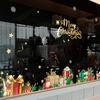 Christmas Adhesive-Free Scene Setting Static Sticker Easy To Use Window Stickers Store Decor 10 Styles