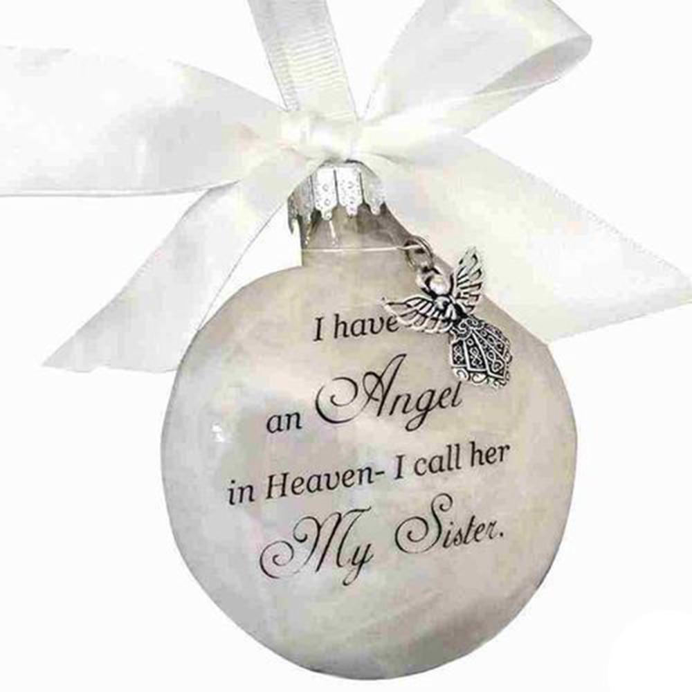 Персонализированная безделушка памяти, рождественские подарки, шары, украшение «Ангел на небесах», памятные украшения мамы, папы, сына, бабушки, дедушки, брата