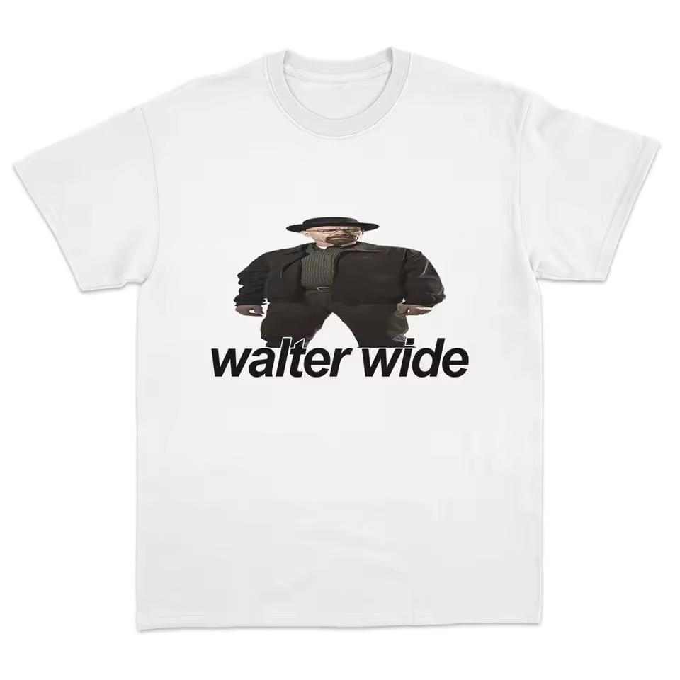 Walter Wide Breaking Bad Parody Meme T - Shirt Heisenberg Funny Caricature Graphic Tee Men Women Streetwear Top