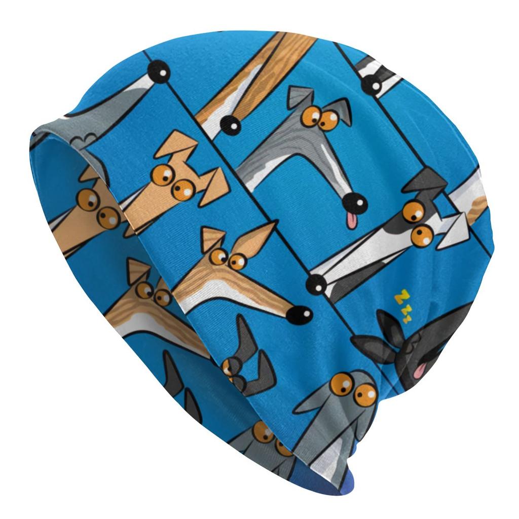 Greyhound On William Morris Marigolds Slouchy Beanie Hats Whippet Sihthound Dog Art Knitted Skullies Beanies Cap for Outdoor Ski