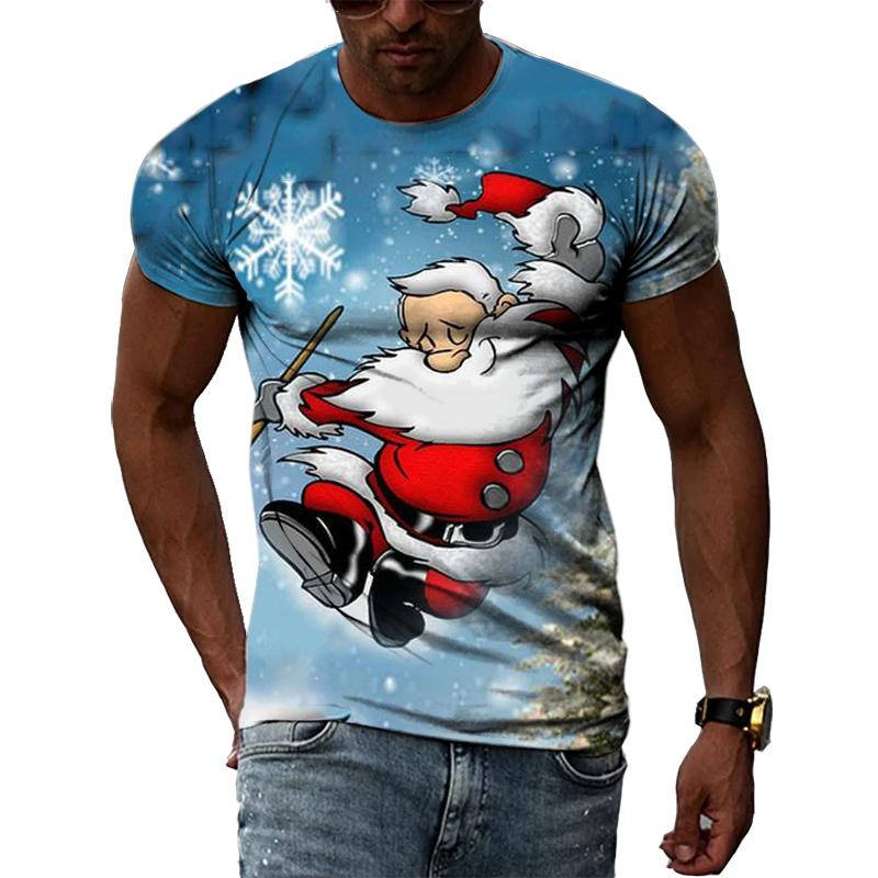 Christmas Atmosphere Original Pattern 3D Printed T-Shirt Christmas Eve New Year Clothing Comfortable Versatile High Quality Top