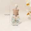 1pc Car Butterfly Glass Bottle, Reusable Car Essential Oil Diffuser, Empty Glass Bottle Pure Decoration Car Accessories