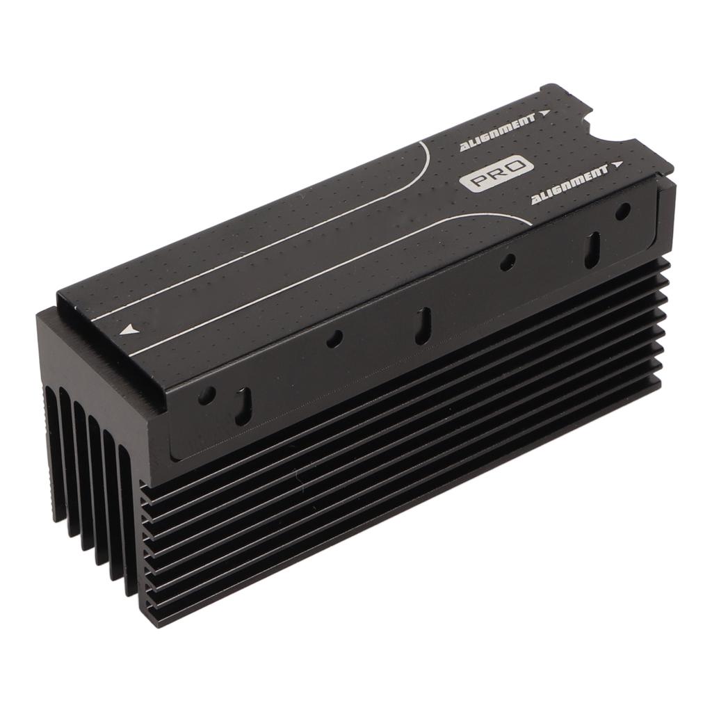 Радиатор M.2 с 3 термопрокладками Алюминиевый сплав Тихая работа Кулер для NVME 2280 SSD Радиатор для SSD Черный