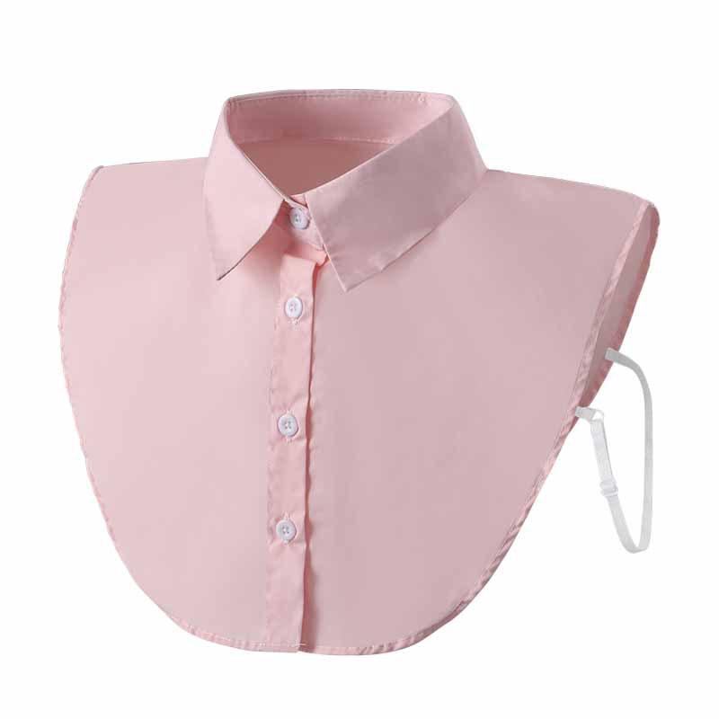 Женская мода Хлопок Ложный воротник Мужской Унисекс Формальный костюм Стиль полурубашки Ложный воротник Съемная пуговица Девочки Съемный воротник