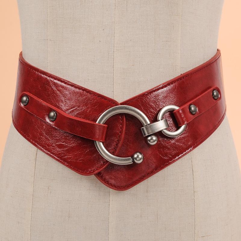 Korean Wide Waist Elastic Belt for Women – Versatile European & American Style