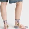 SORRY TOO MUCH LOVE SeeThrough Flower Socks_Gray