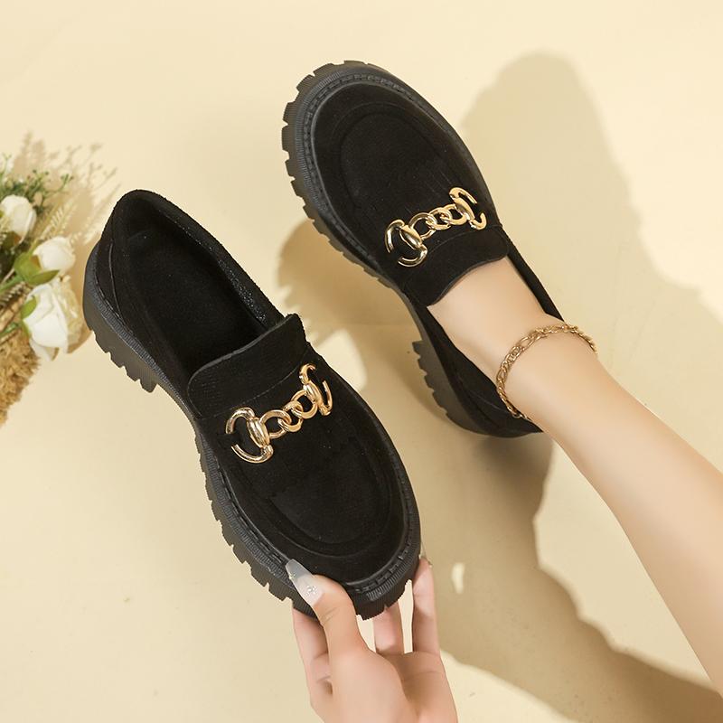 Женская обувь в стиле Лолита, новые модные туфли Мэри Джейн для женщин, туфли на плоской подошве с круглым носком, повседневные туфли на платформе с металлической пряжкой на каблуке для женщин