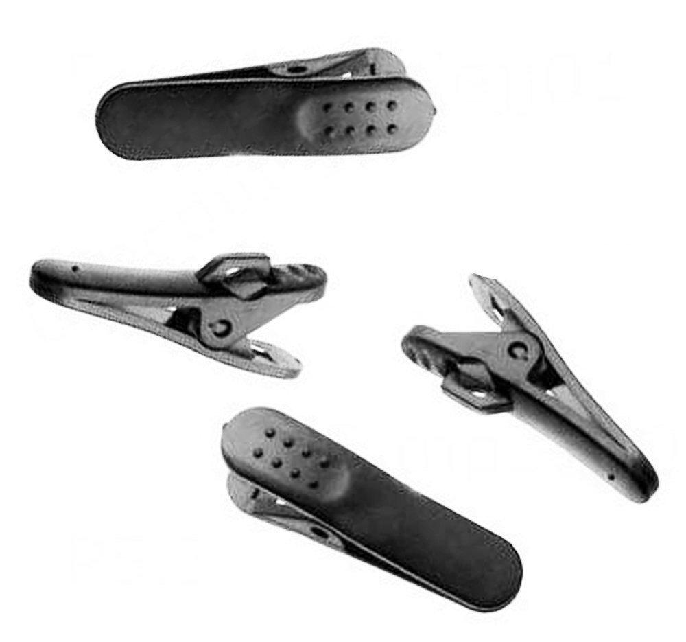 Sound Wave Headphones Cable Clip for Earphone Fixation Long Type 4 Pieces Black Smartphone Mobile EarPhone Long Length Clip Black 4Pieces Long C 4B