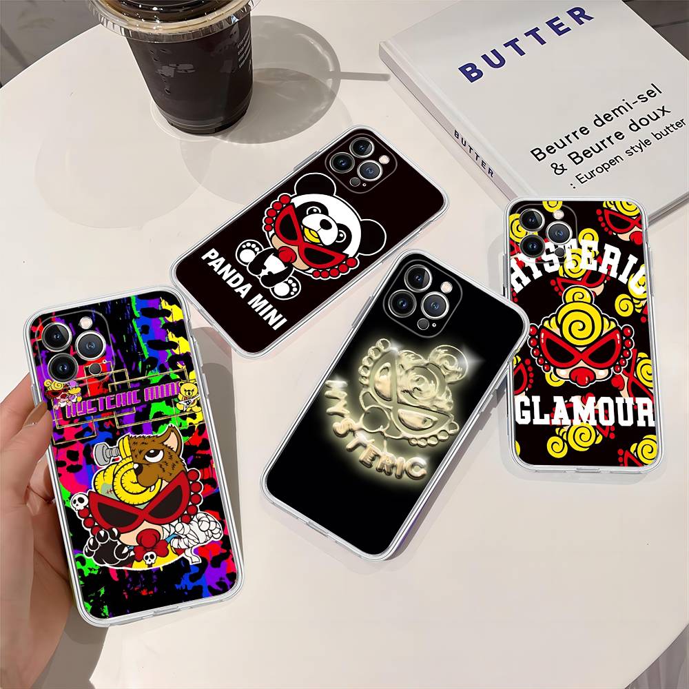 Классический H-Hysteric Популярный Бренд M-Мини Чехол Для Телефона Для IPhone 17 16 15 14 13 11 12 Pro Max 16 Plus Прозрачный