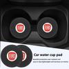 2Pcs Car Coaster PVC Logo Water Cup Pad Anti Slip Mat Accessories For Fiat Abarth 500e Panda Tipo FR Argo Freemont Viaggio Bravo
