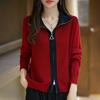Женский кашемировый кардиган Qinghe Cashmere 50% Шерсть 50% Шелк Женский осенне-зимний кашемировый кардиган Мягкий и теплый