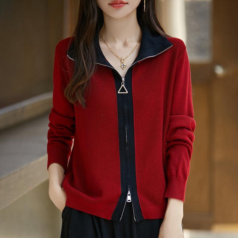 Женский кашемировый кардиган Qinghe Cashmere 50% Шерсть 50% Шелк Женский осенне-зимний кашемировый кардиган Мягкий и теплый
