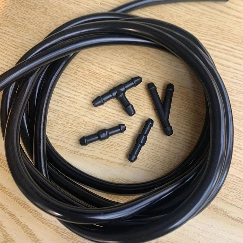 Universal 2m Windshield Washer Nozzle Hose Tube Pipe W/ Connector T Y Straight for Front Window Headlight Pump Car Parts
