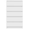 Commode Armoire de chambre - mango - Blanc 60x36x103 cm - Bois d'ingénierie M179
