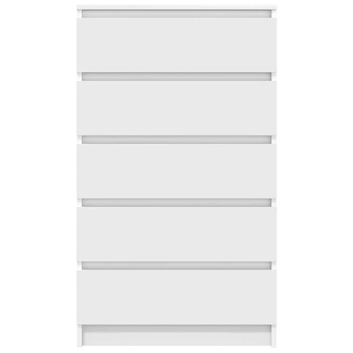 Commode Armoire de chambre - mango - Blanc 60x36x103 cm - Bois d'ingénierie M179