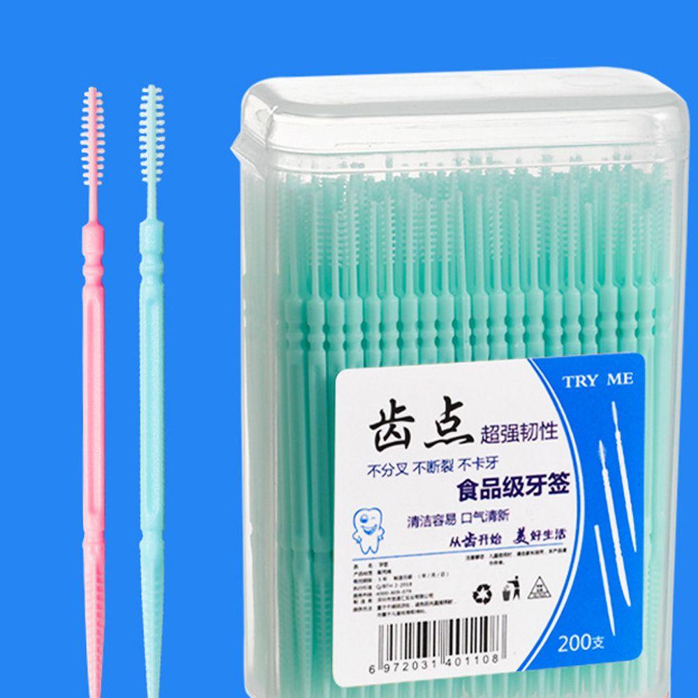 PP Superfine Clean Teeth Toothpick Brush Double-head Interdental Brush Oral Care Dental Floss Pick