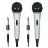 WINTECH Dynamic Microphone Set of 2 DSM-01X2 Compatible with 3.5mm6.3mm (with Adapter) Wired Microphone
