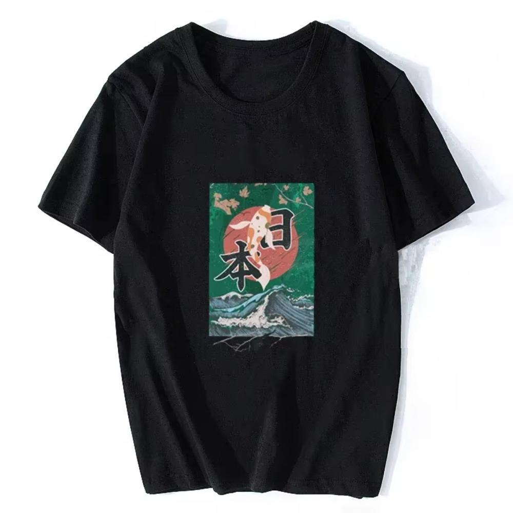 Koi Fish Enso Tops Funny T Shirt Graphic Tees Harajuku Men T Shirt Gothic Short Sleeve T Shirt Boyfriend Gift Oversize Clothes