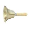 Vintage Alloy Hand Bell with Wooden Handle Super Loud Heavy Duty Wedding Animal Training Dinner Meditation Musical Teaching Service Call Bell